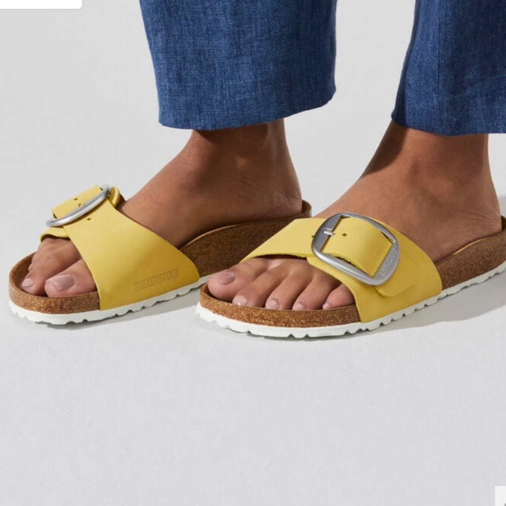 Birkenstock Yellow Madrid Single Strap Sandal